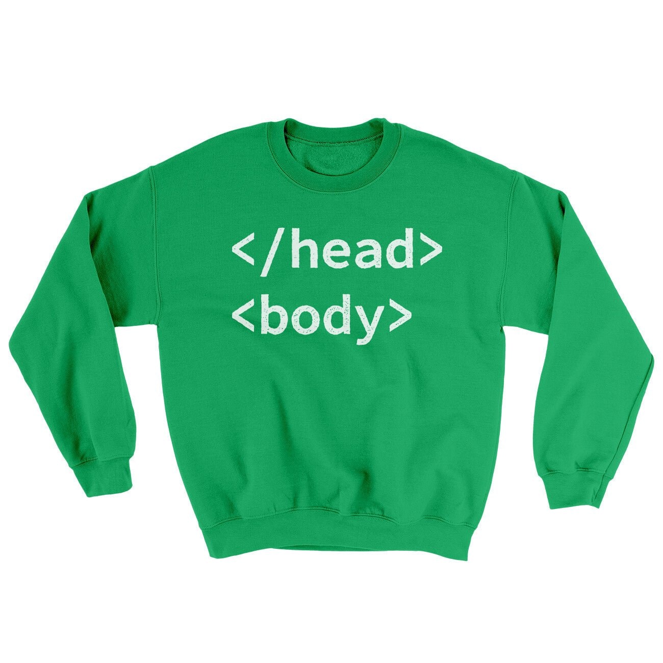 HTML Head Body Ugly Sweater Crewneck Sweatshirt