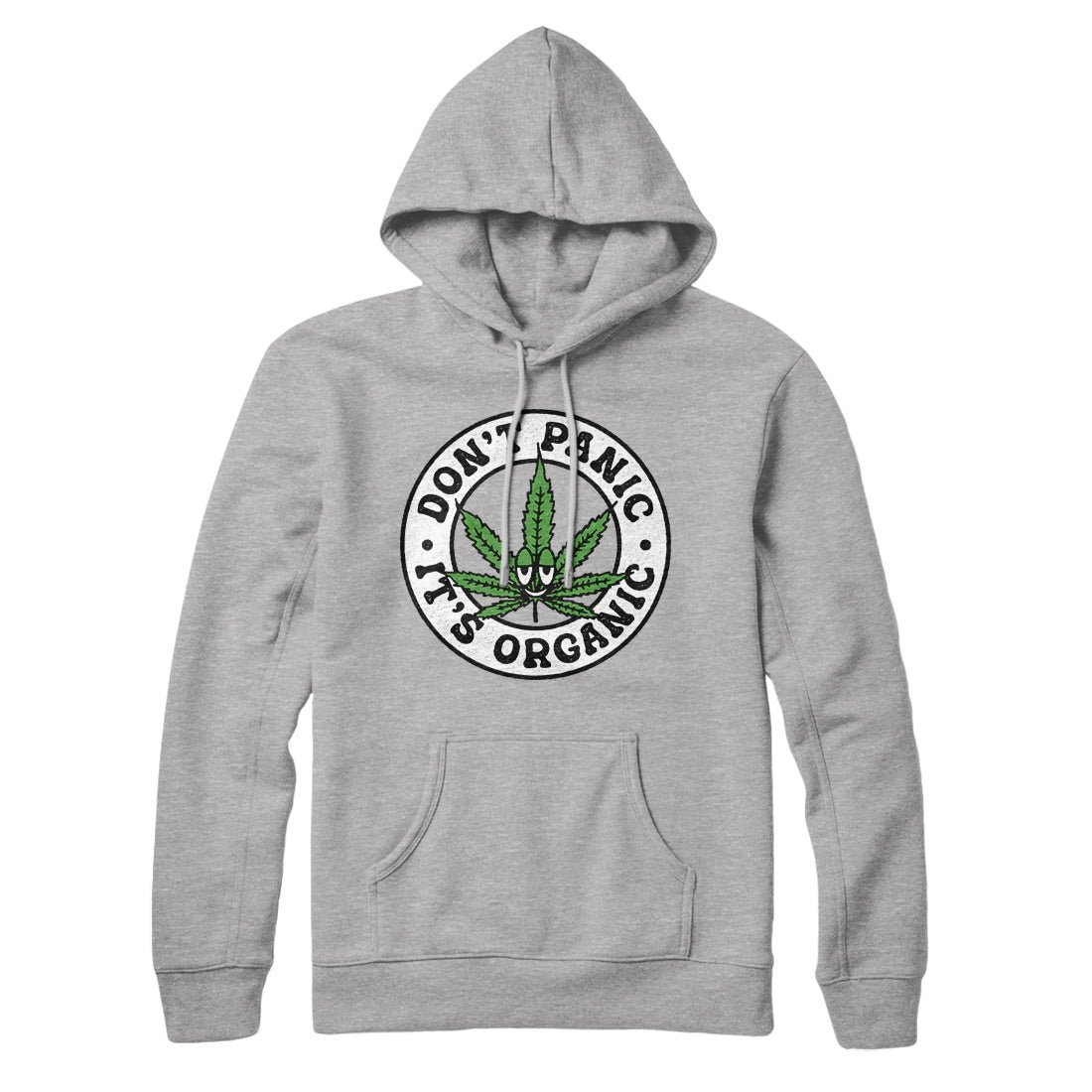 Don't Panic It's Organic Unisex Pullover Hoodie - Cotton Polyester Blend