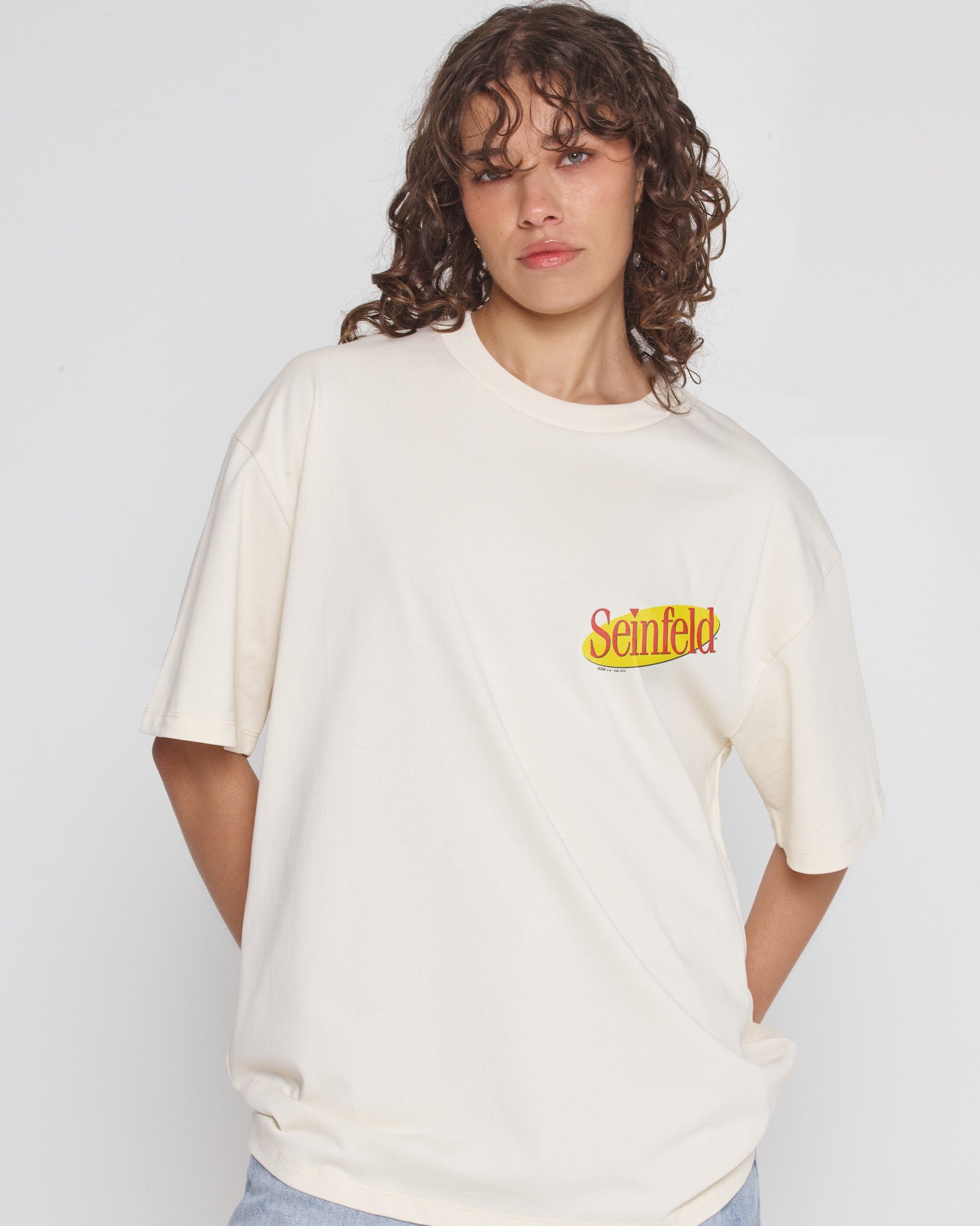 Group Photo Oversized Graphic Tee - Seinfeld Collab Unisex 90s Boxy Fit