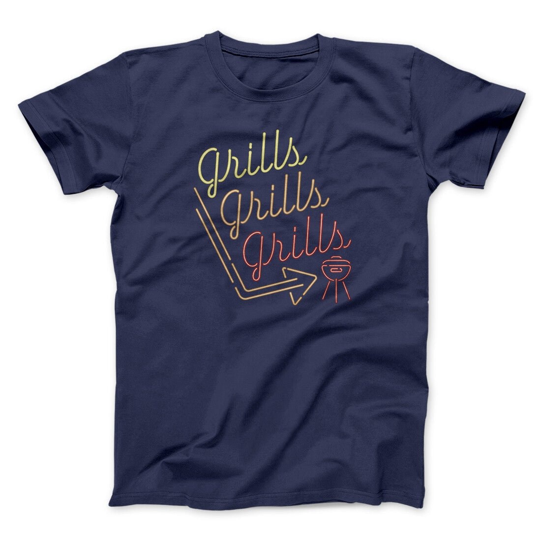 Grills Grills Grills Unisex T-Shirt BBQ Funny Graphic Cotton Tee