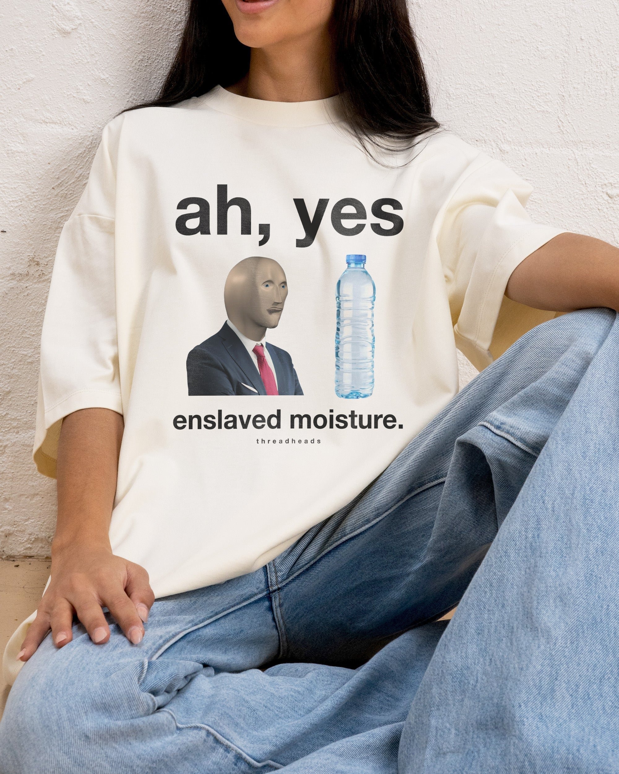 Enslaved Moisture Oversized Graphic Tee - Unisex 90s Boxy Fit 100% Combed Cotton