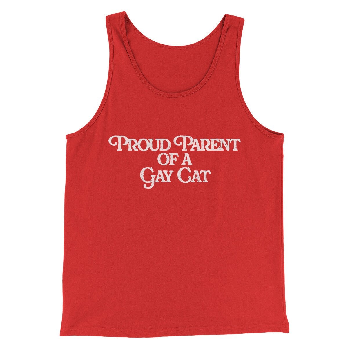Proud Parent Of A Gay Cat Unisex Tank Top - Modern Fit Combed Cotton