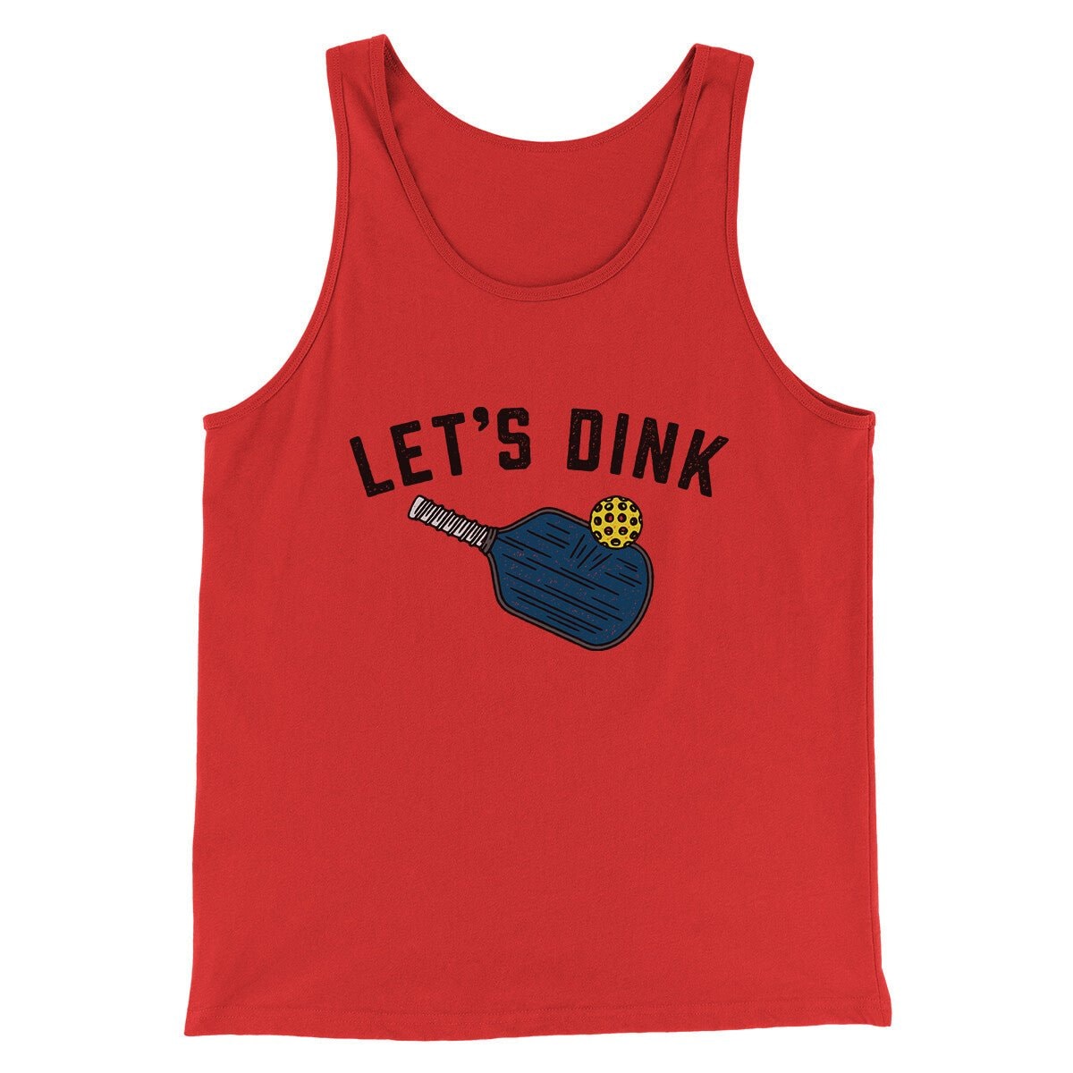 Let's Dink Men/Unisex Tank Top Pickleball Graphic Modern Fit Combed Cotton