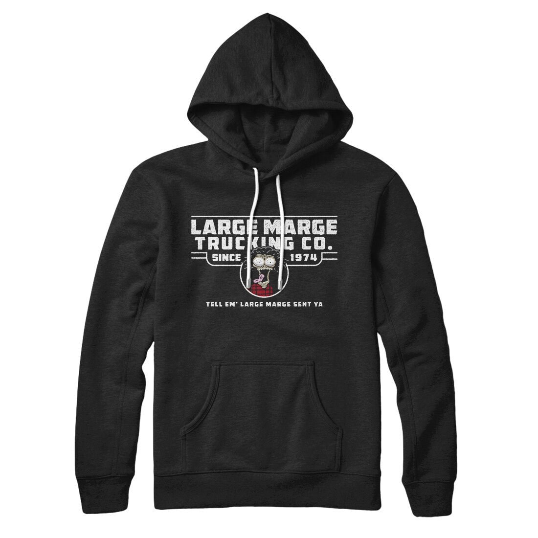 Large Marge Trucking Co Unisex Pullover Hoodie - Cotton Polyester Blend