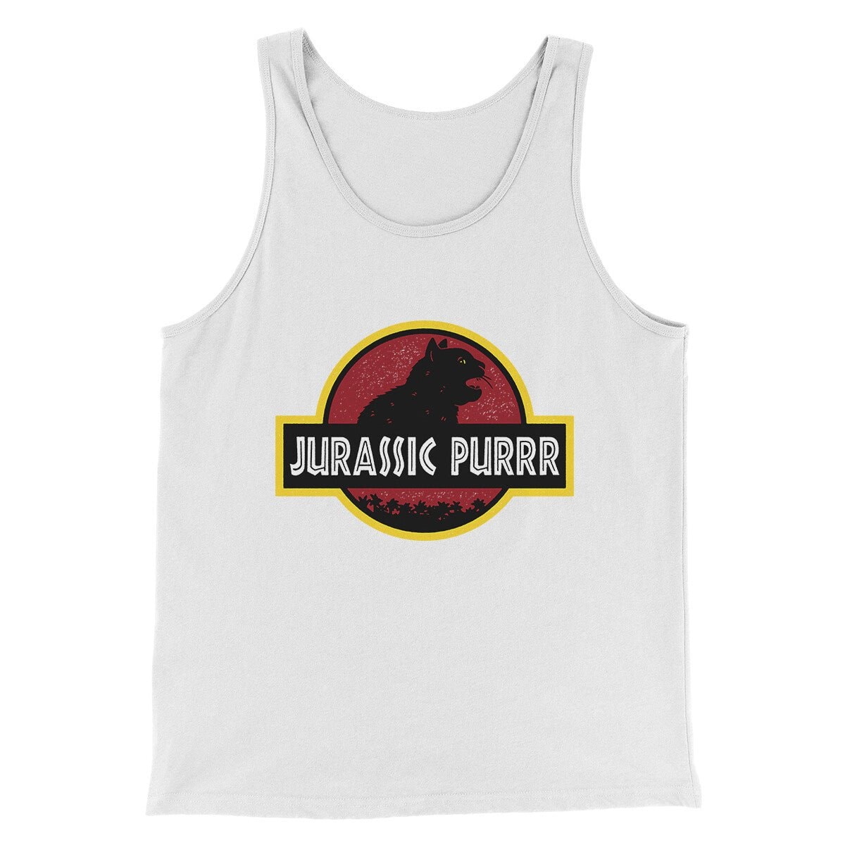 Jurassic Purr Funny Movie Unisex Tank Top - Combed Ring-Spun Cotton