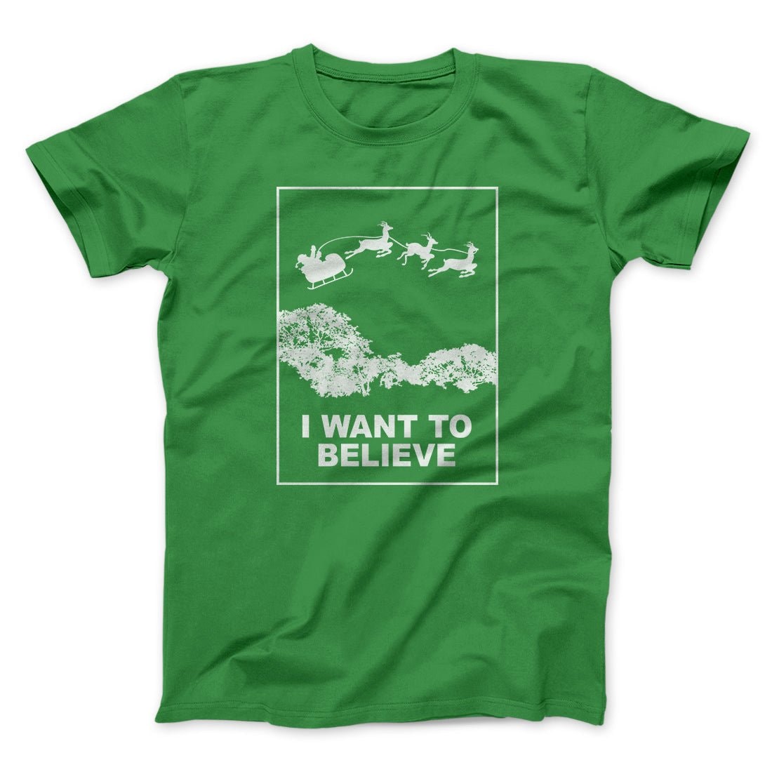 I Want to Believe Santa Unisex T-Shirt Soft Cotton Crew Neck Modern Fit