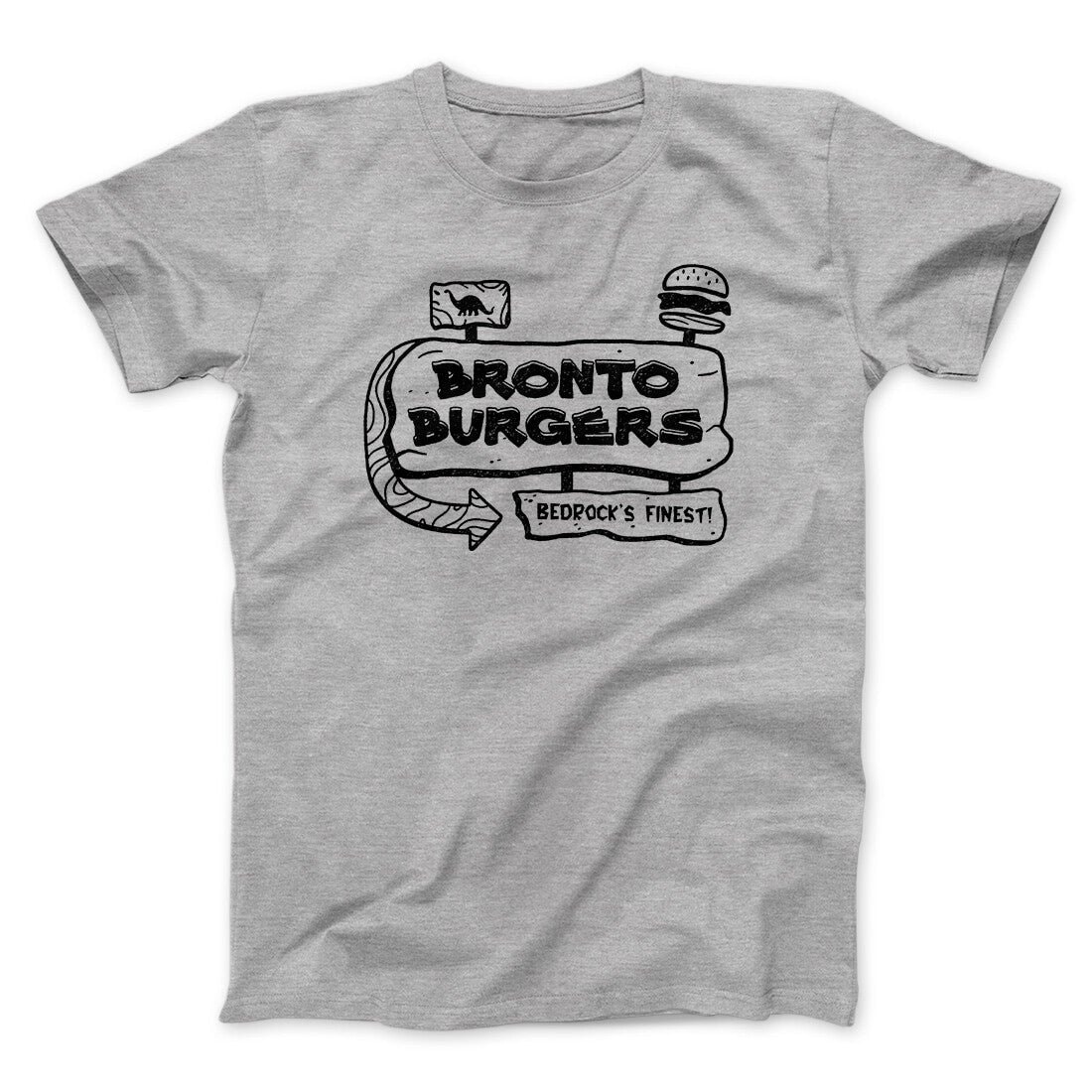 Bronto Burgers Bedrock Unisex T-Shirt - Soft Cotton Vintage Fit