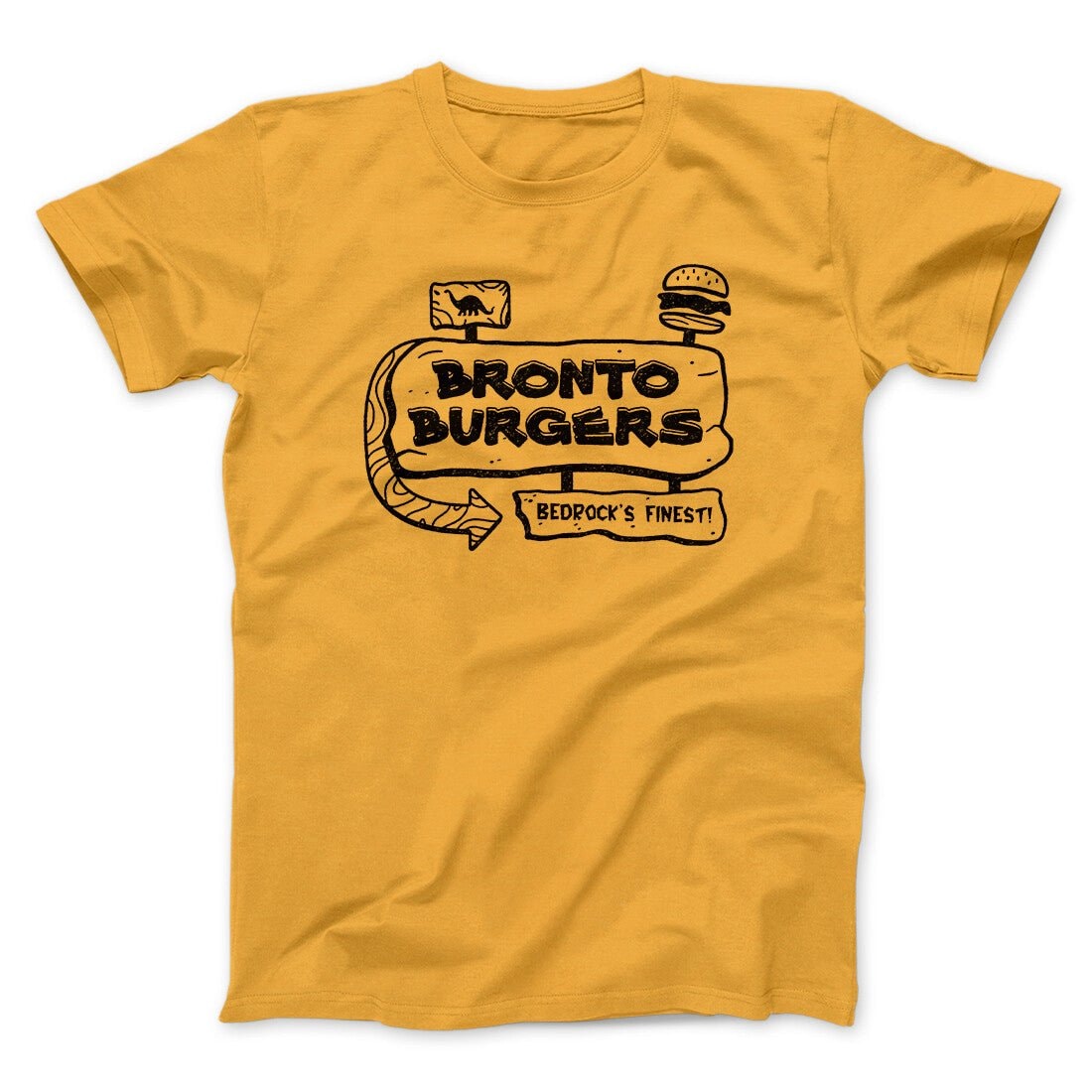 Bronto Burgers Bedrock Unisex T-Shirt - Soft Cotton Vintage Fit
