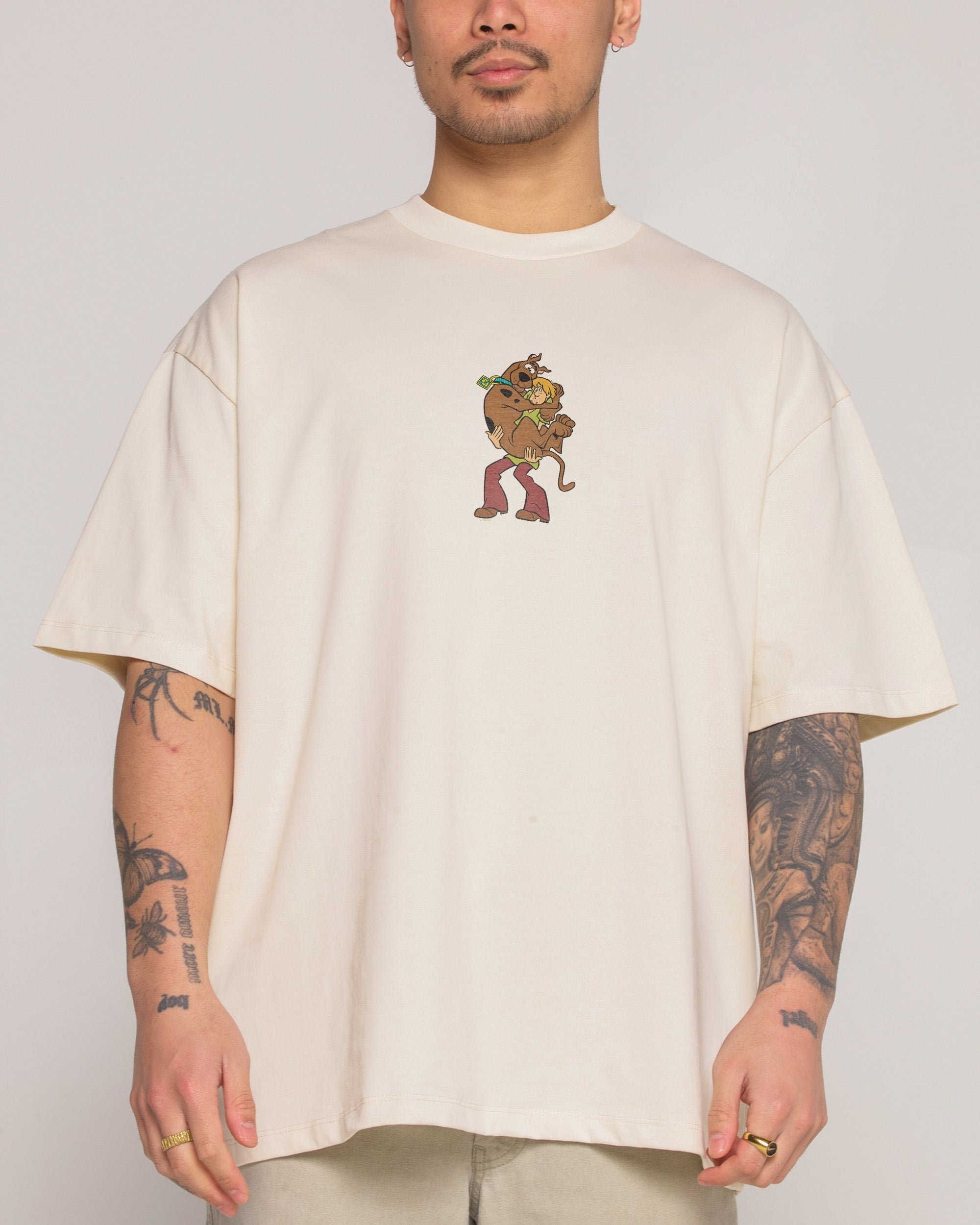 Scooby & Shaggy Oversized Graphic Tee Unisex 90s Boxy Fit 100% Combed Cotton