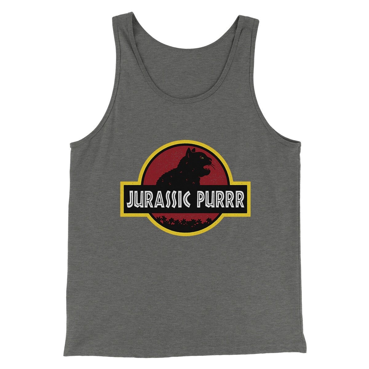 Jurassic Purr Funny Movie Unisex Tank Top - Combed Ring-Spun Cotton