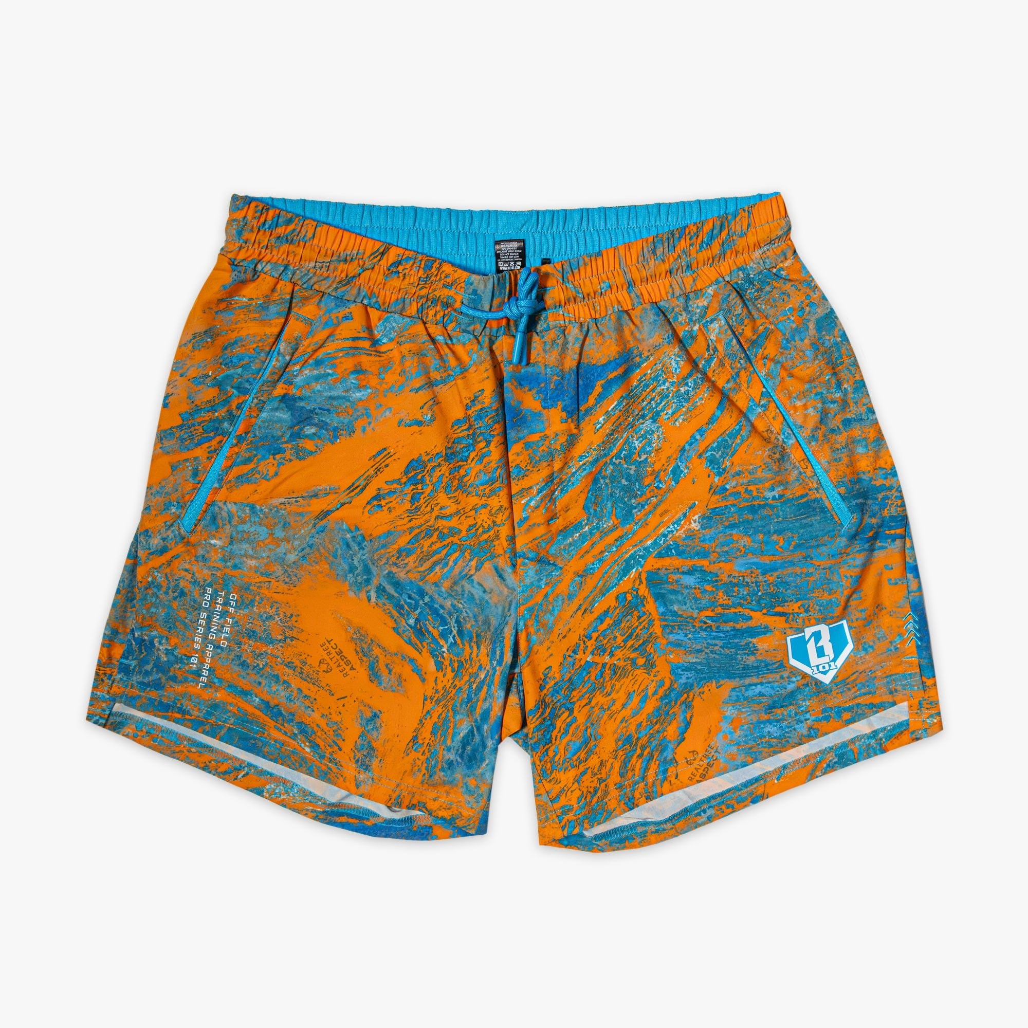 Realtree Pro Series Youth Shorts V2 with Liner - Aspect-Orange