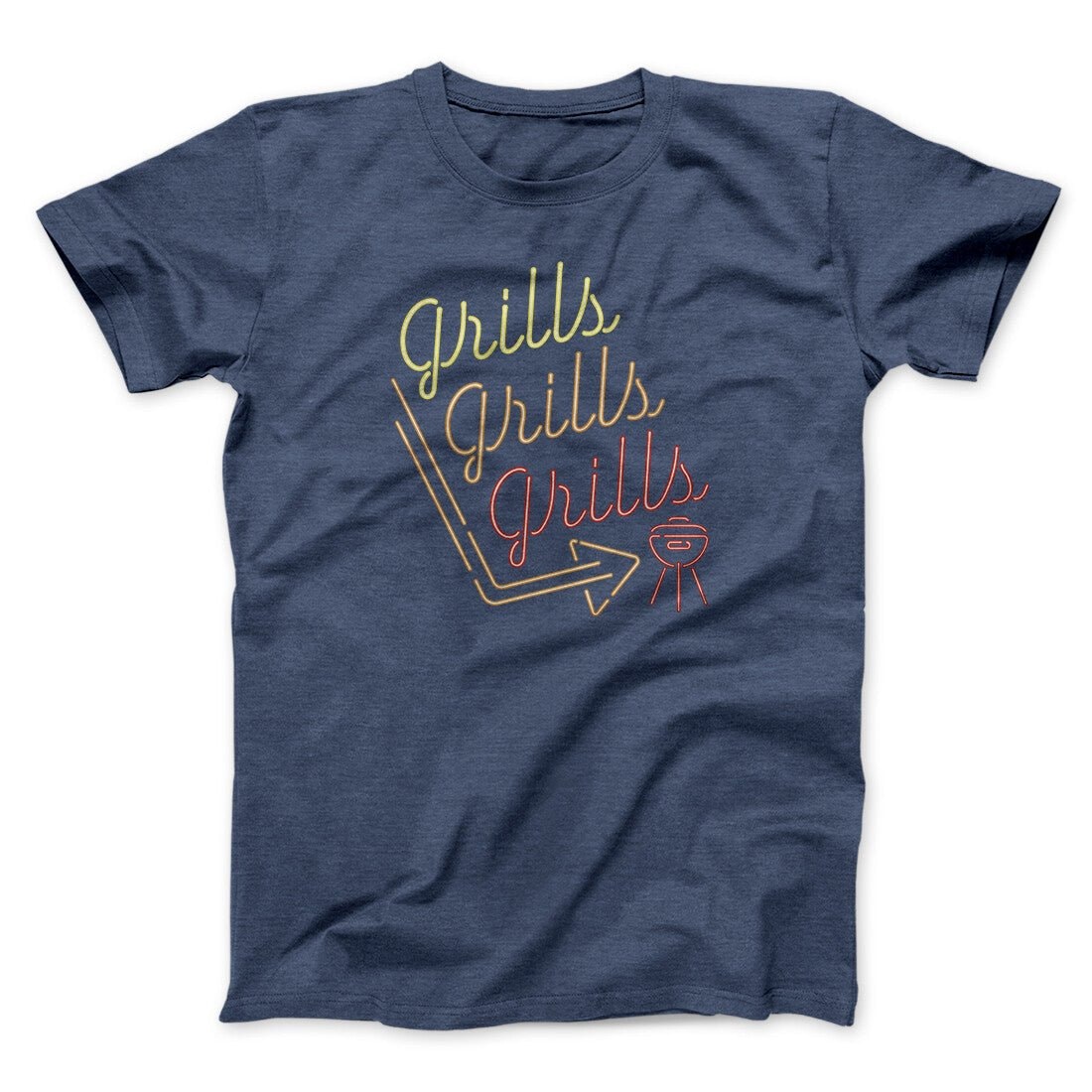 Grills Grills Grills Unisex T-Shirt BBQ Funny Graphic Cotton Tee