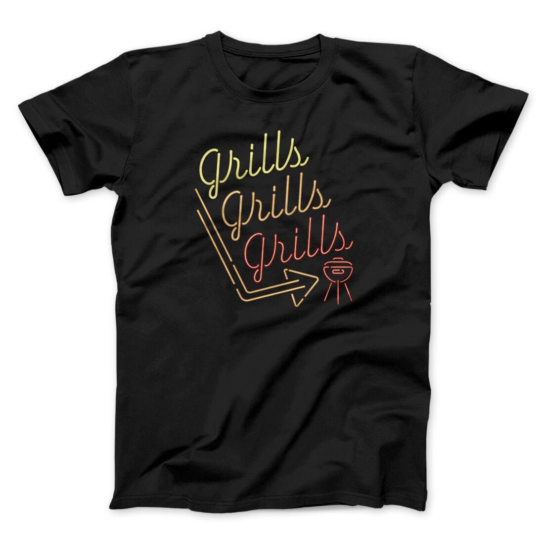 Grills Grills Grills Unisex T-Shirt BBQ Funny Graphic Cotton Tee