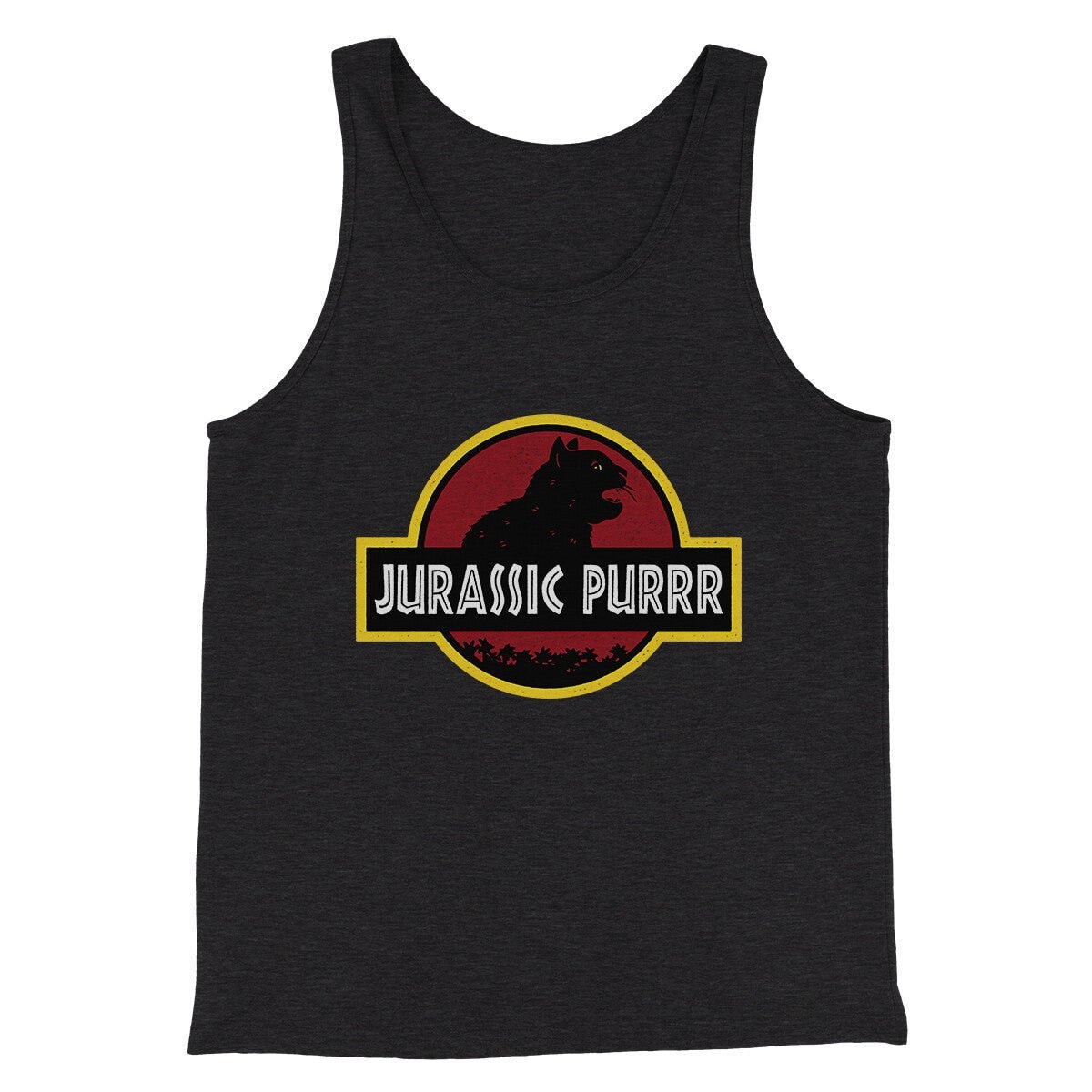 Jurassic Purr Funny Movie Unisex Tank Top - Combed Ring-Spun Cotton