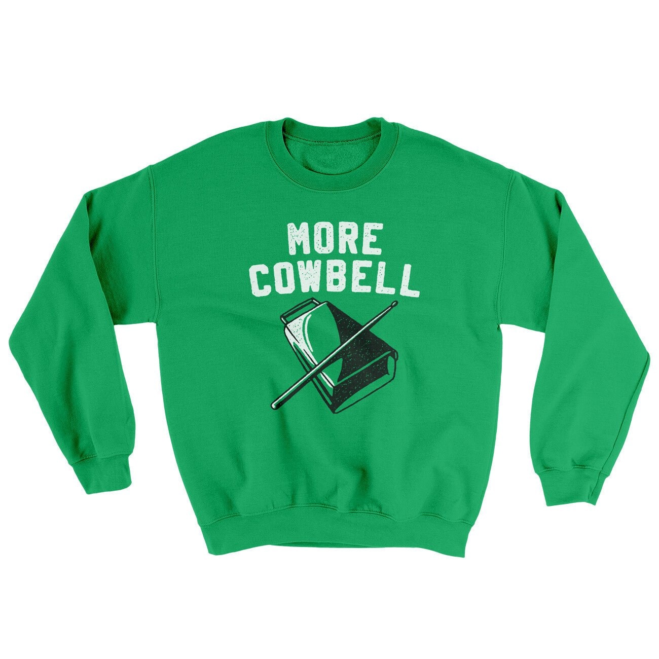 More Cowbell Ugly Sweater - Soft 50/50 Cotton Poly Crewneck Sweatshirt