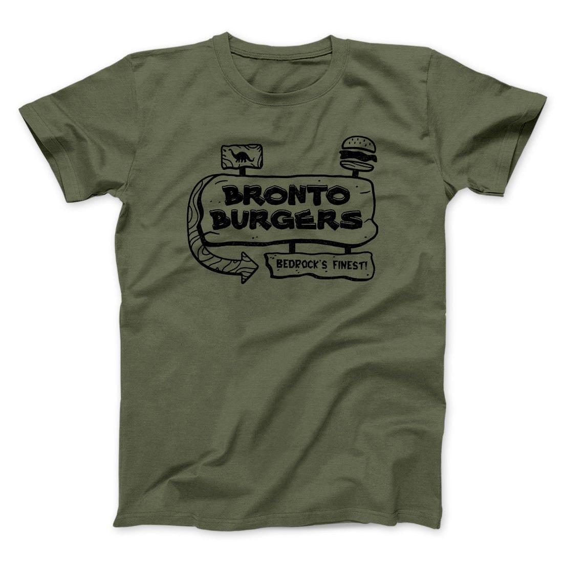 Bronto Burgers Bedrock Unisex T-Shirt - Soft Cotton Vintage Fit