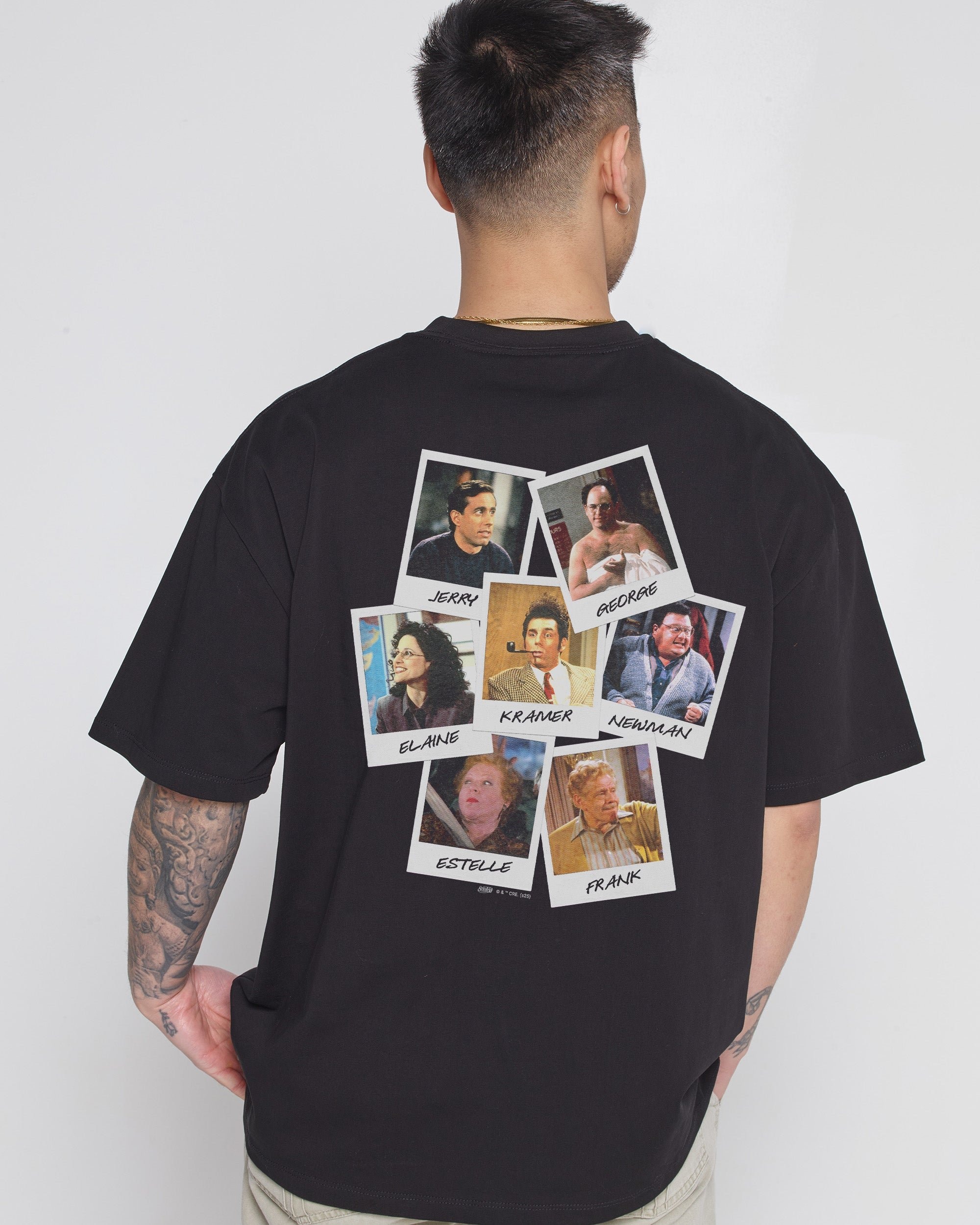 Group Photo Oversized Graphic Tee - Seinfeld Collab Unisex 90s Boxy Fit