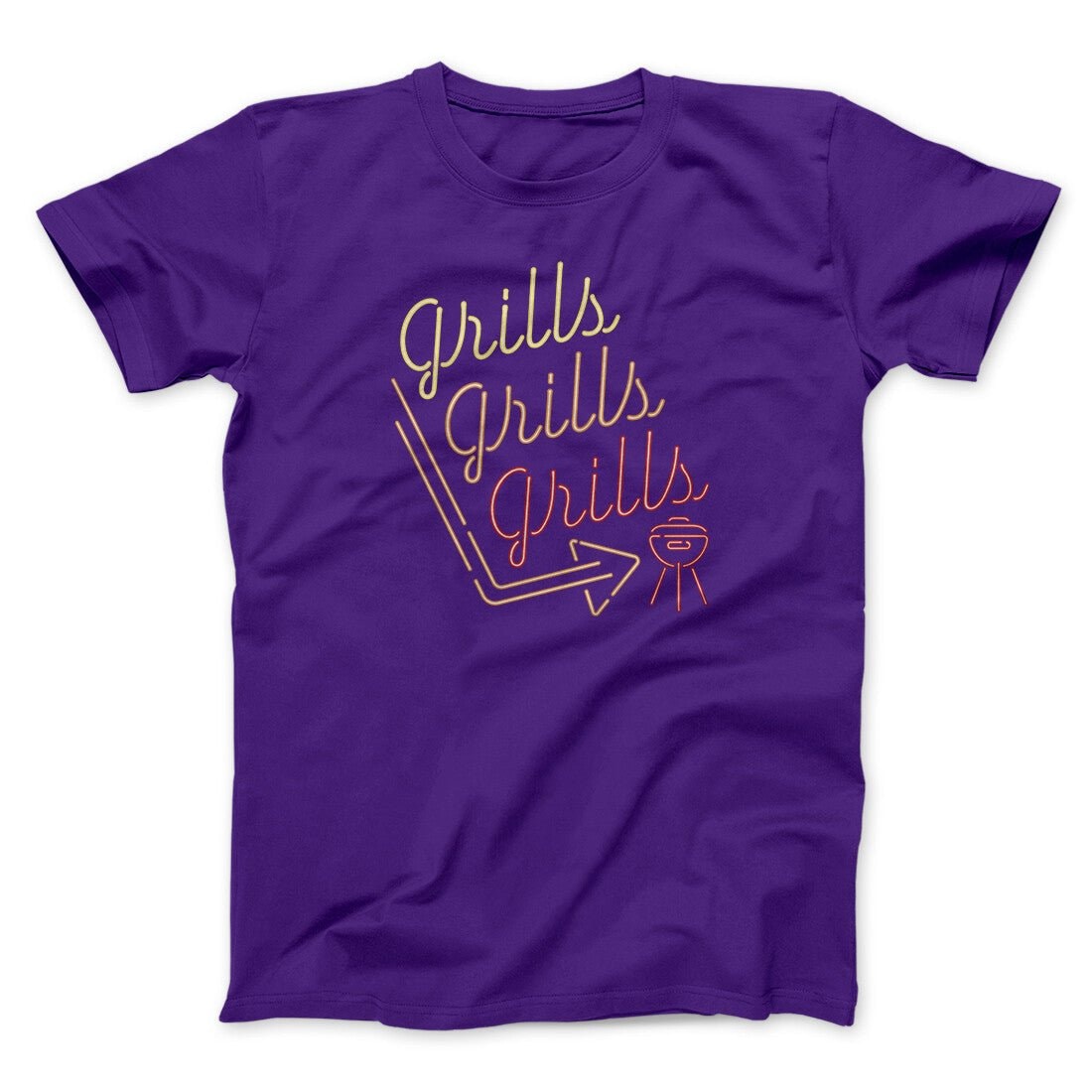 Grills Grills Grills Unisex T-Shirt BBQ Funny Graphic Cotton Tee