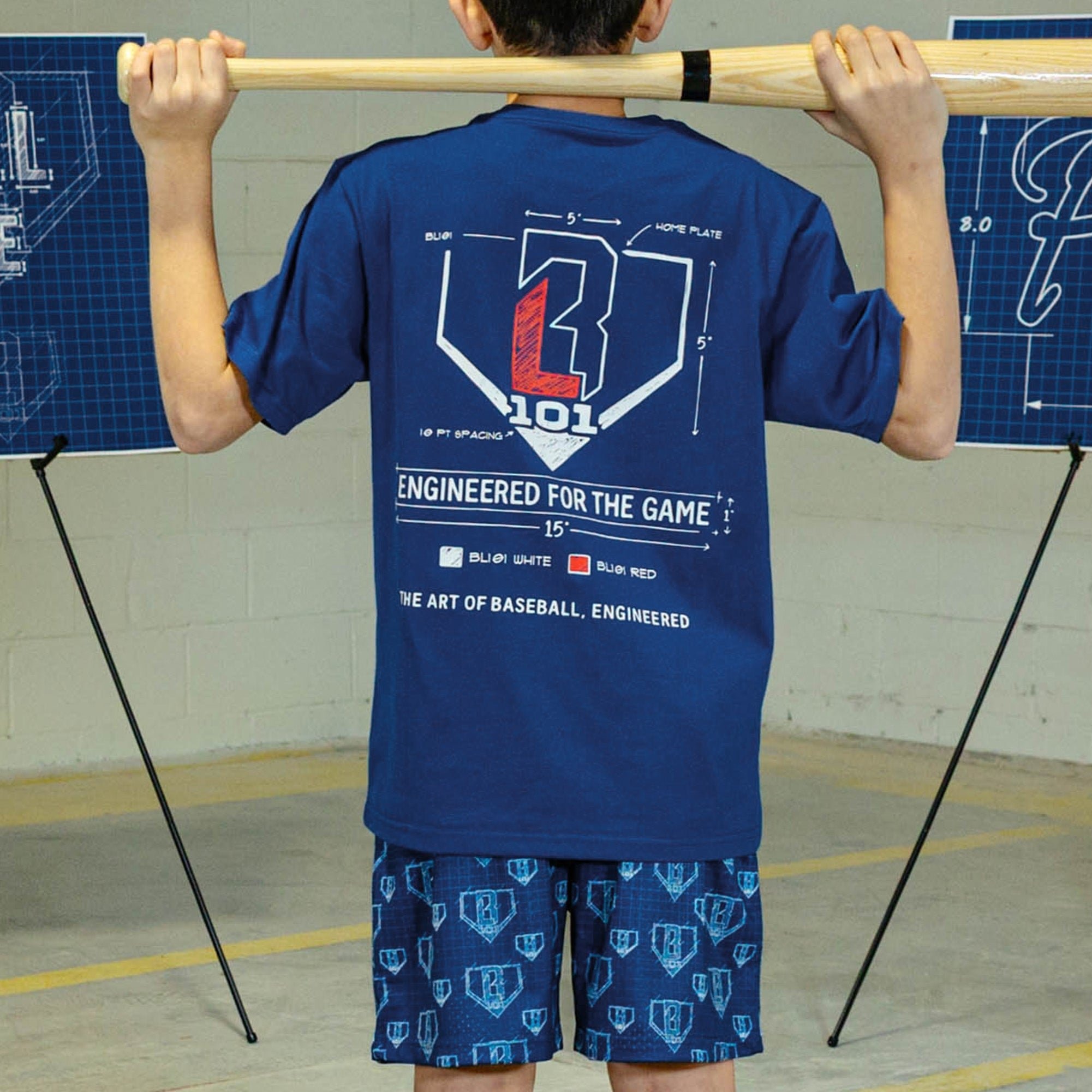 Engineered For The Game Blue Mesh Athletic Shorts - Polyester Drawstring
