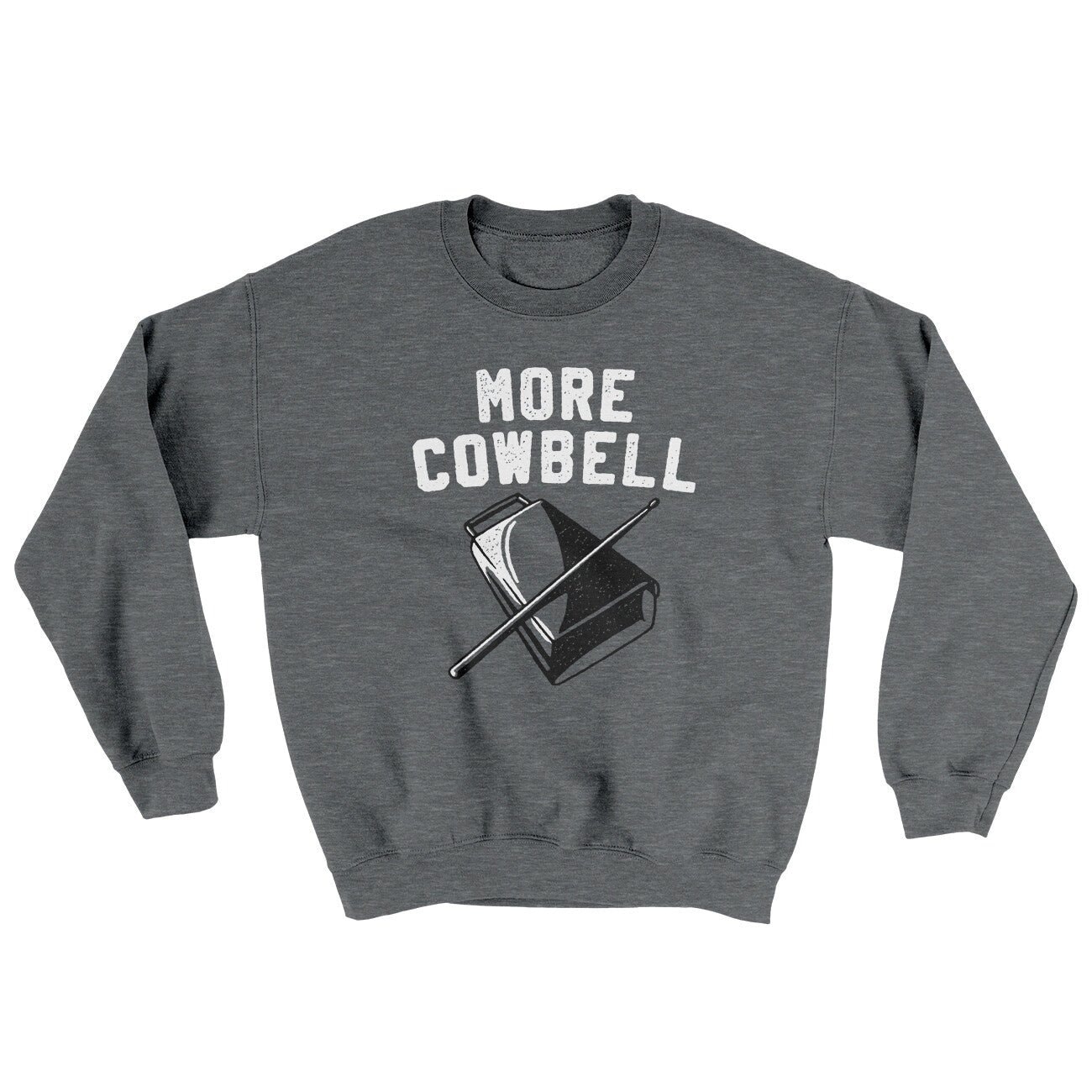 More Cowbell Ugly Sweater - Soft 50/50 Cotton Poly Crewneck Sweatshirt