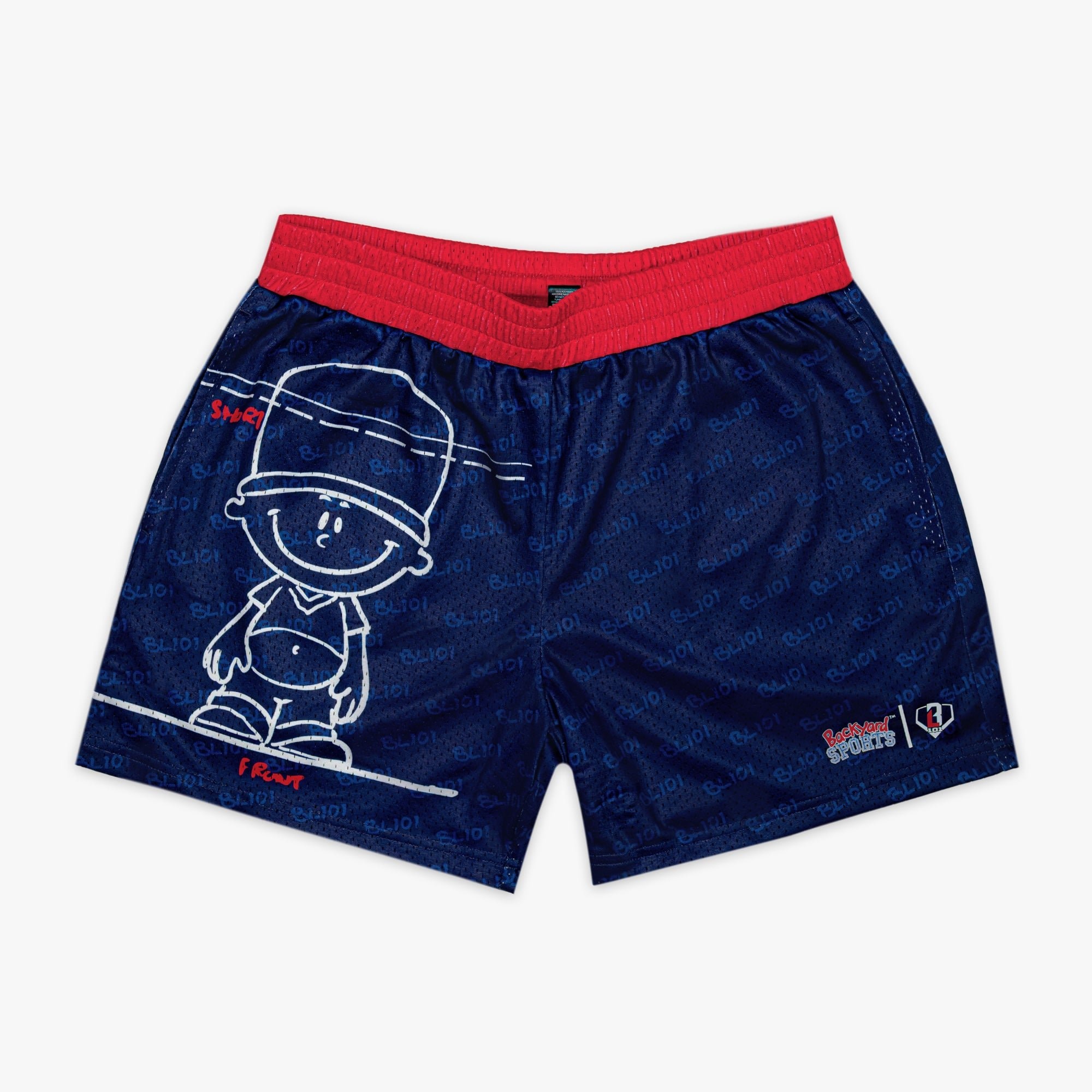 Backyard Legends Mesh Shorts - Allover Pattern, 5" Inseam, Polyester