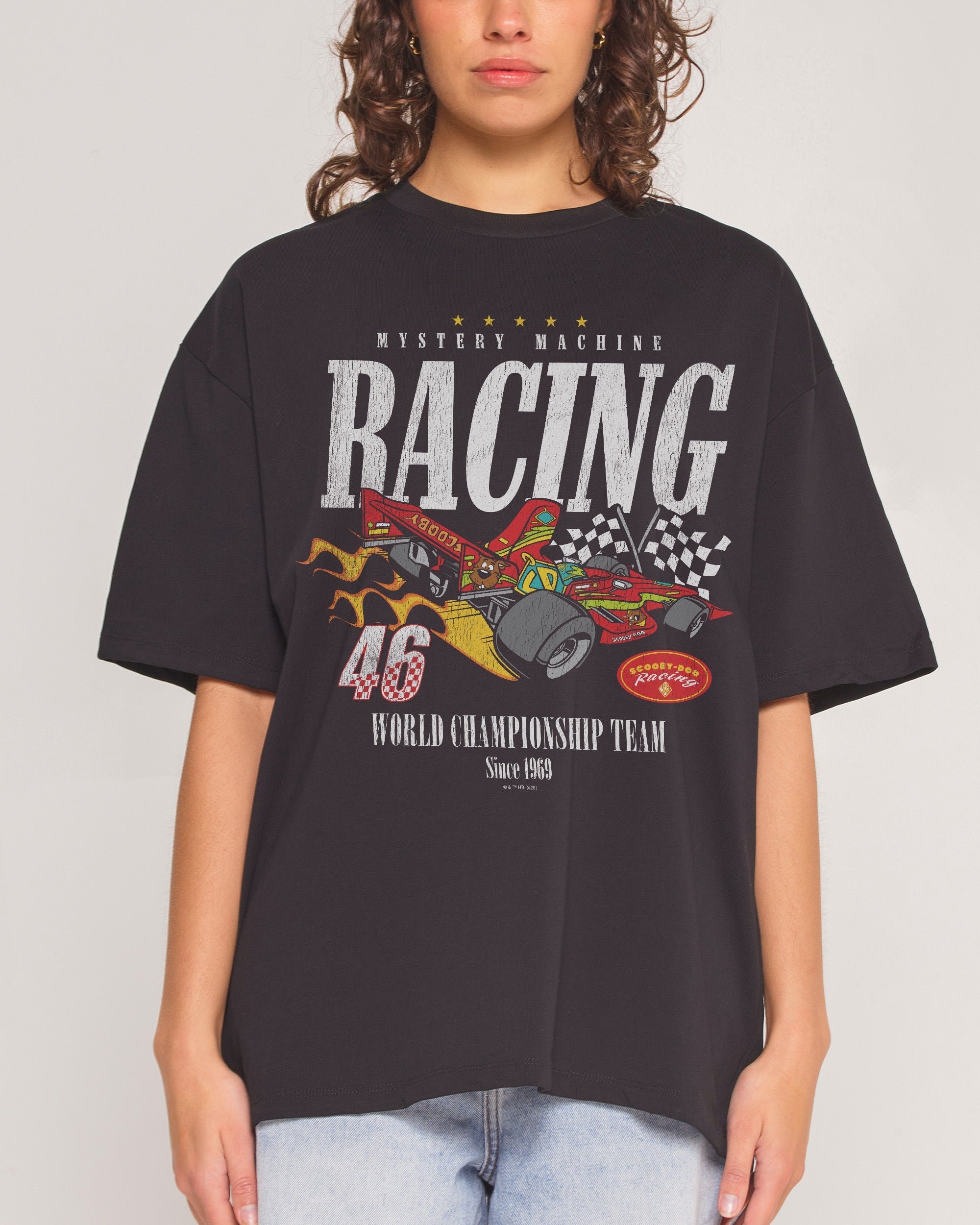 Scooby-Doo Racing Oversized Graphic T-Shirt - Unisex 100% Combed Cotton