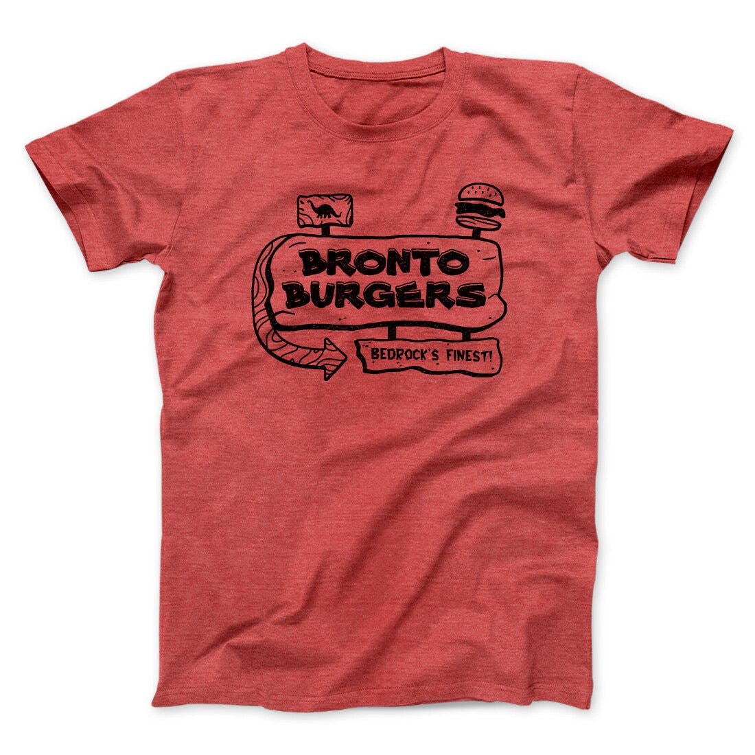 Bronto Burgers Bedrock Unisex T-Shirt - Soft Cotton Vintage Fit