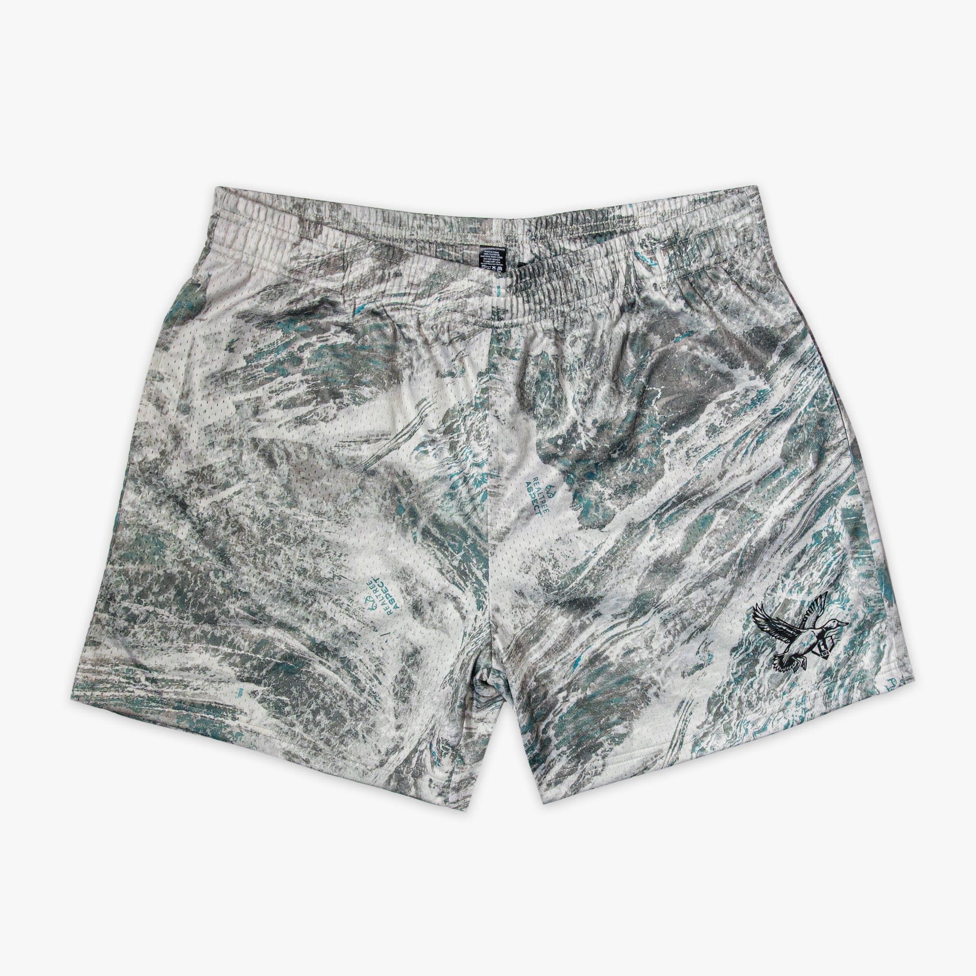 Realtree Aspect Shorts - Arctic Camo Mesh Athletic Shorts for Men