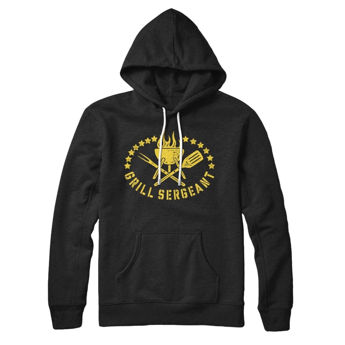 Grill Sergeant Unisex Pullover Hoodie - Cotton Polyester Loose Fit