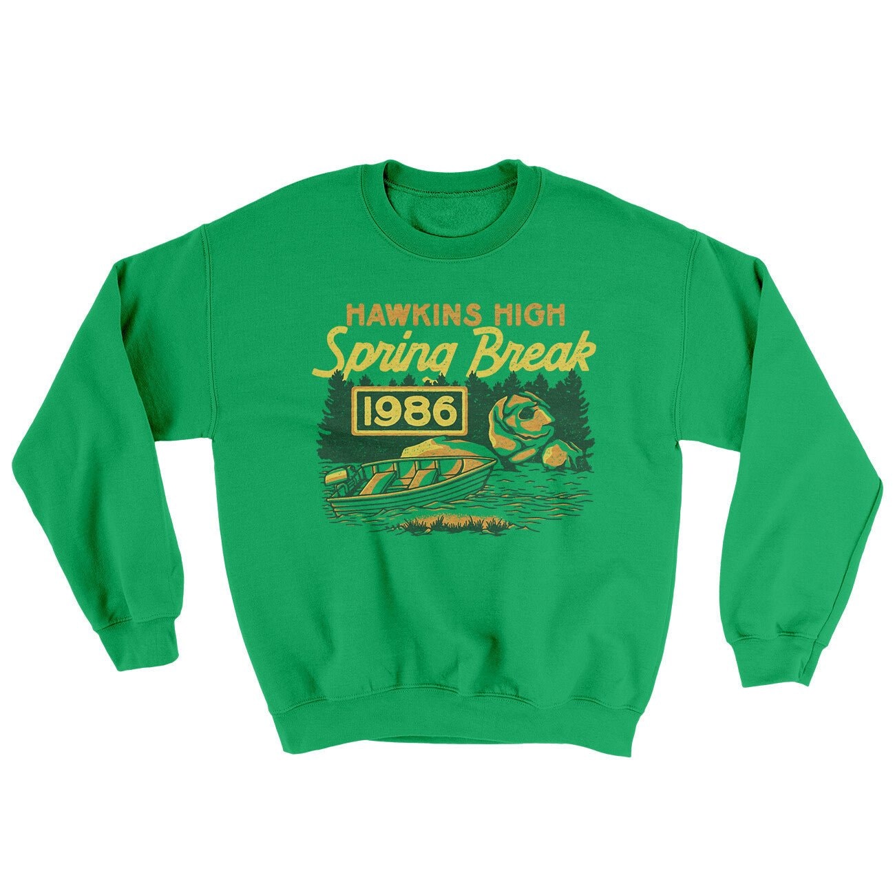 Hawkins Spring Break 1986 Ugly Sweater - Soft Cotton Poly Crewneck Sweatshirt