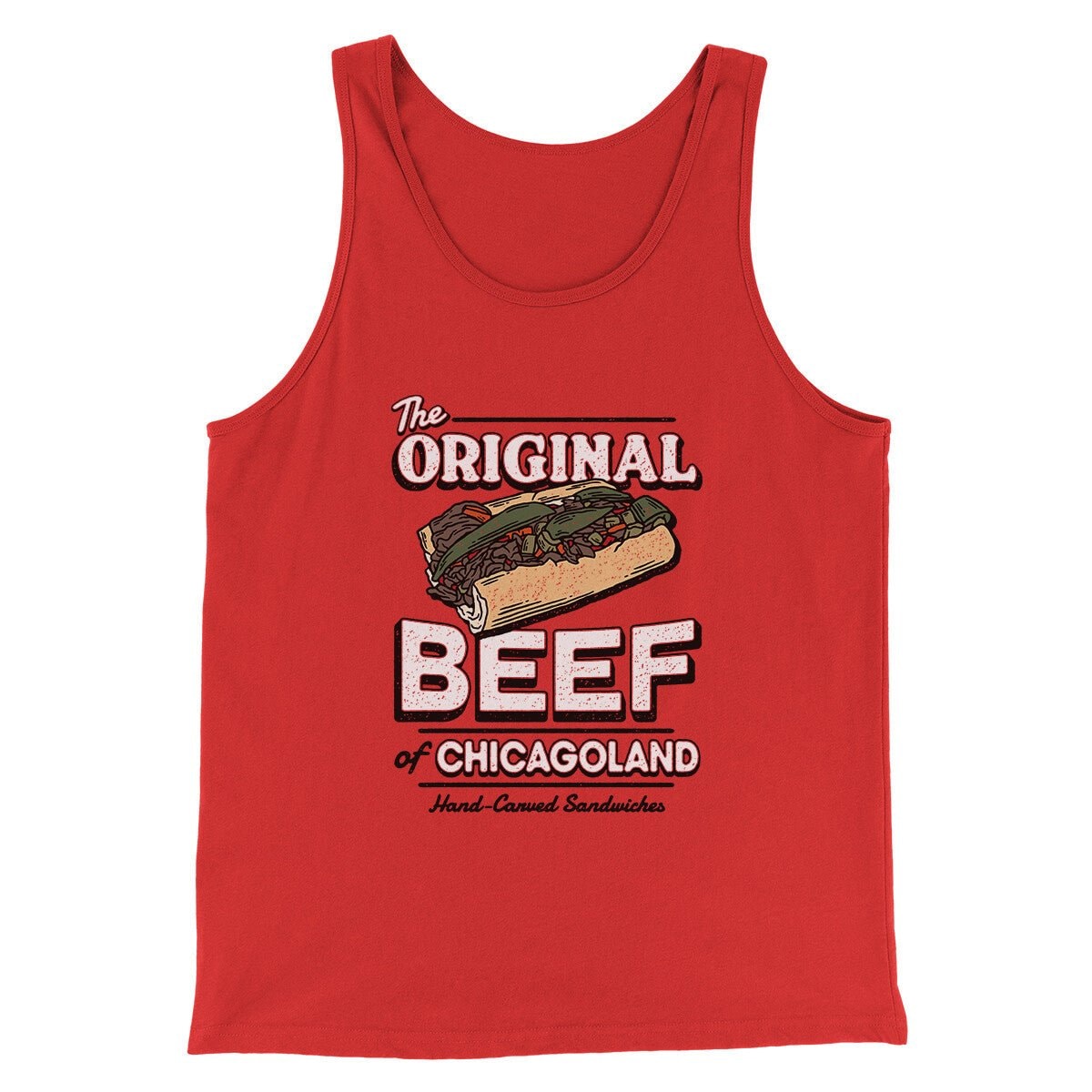 Original Beef Of Chicagoland Men/Unisex Tank Top - Combed Ring-Spun Cotton