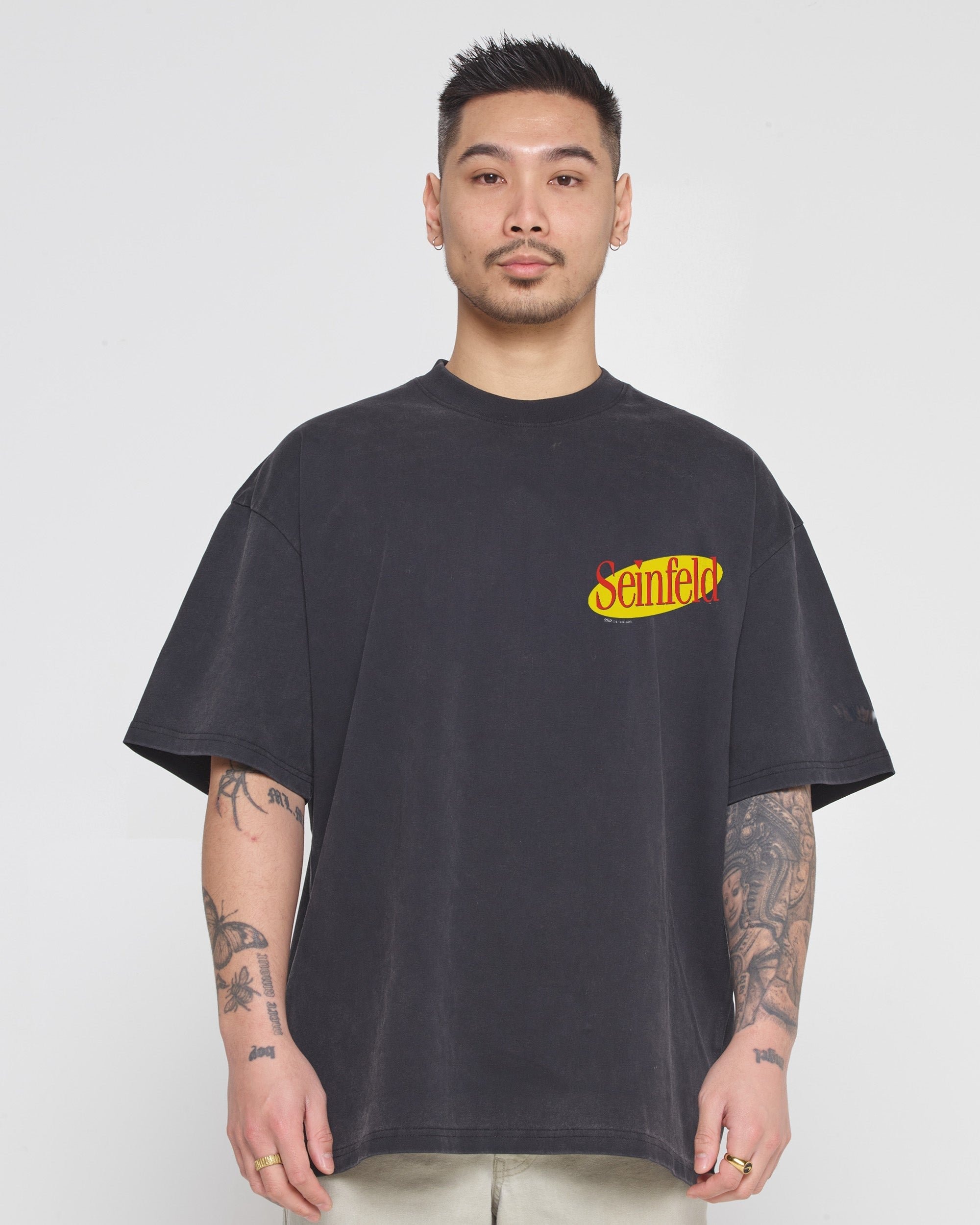 Group Photo Oversized Graphic Tee - Seinfeld Collab Unisex 90s Boxy Fit