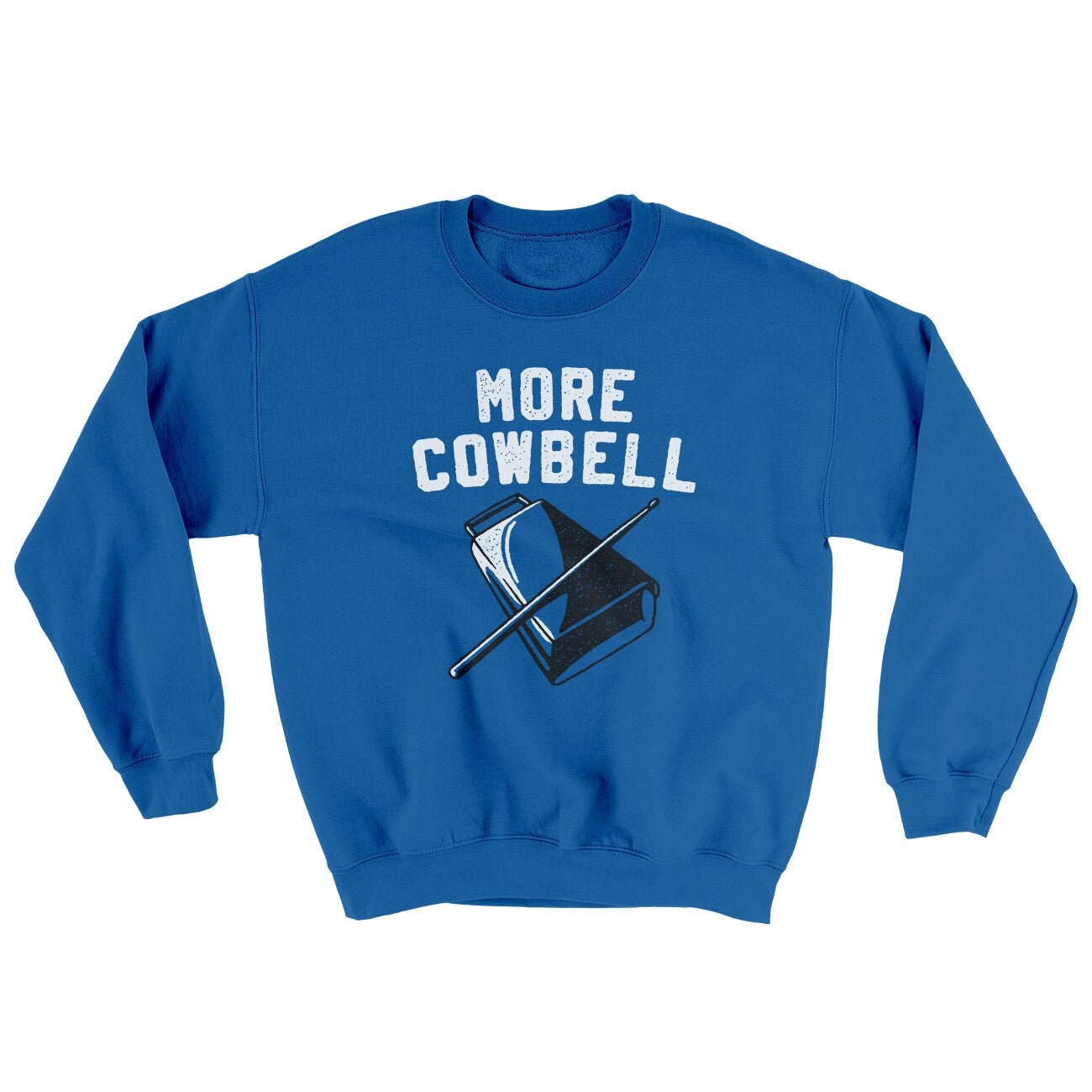 More Cowbell Ugly Sweater - Soft 50/50 Cotton Poly Crewneck Sweatshirt