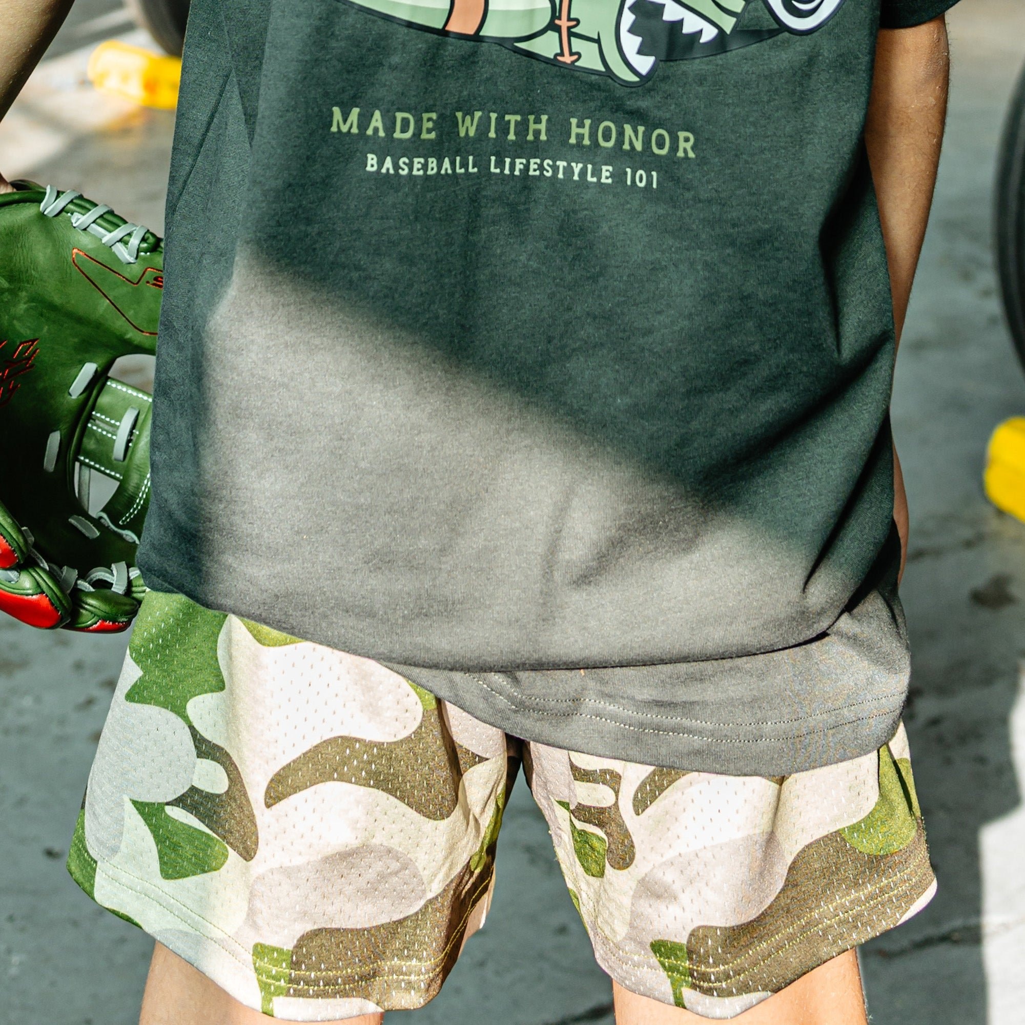 Flight Deck Camo Mesh Shorts - 100% Polyester 5" Inseam with Pockets